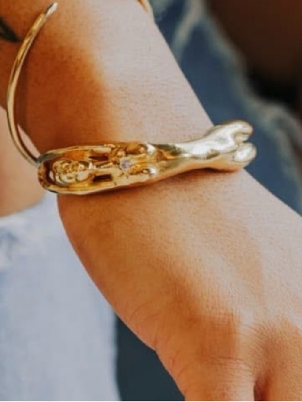 Nina Berenato Goddess Cuff in Yellow Gold